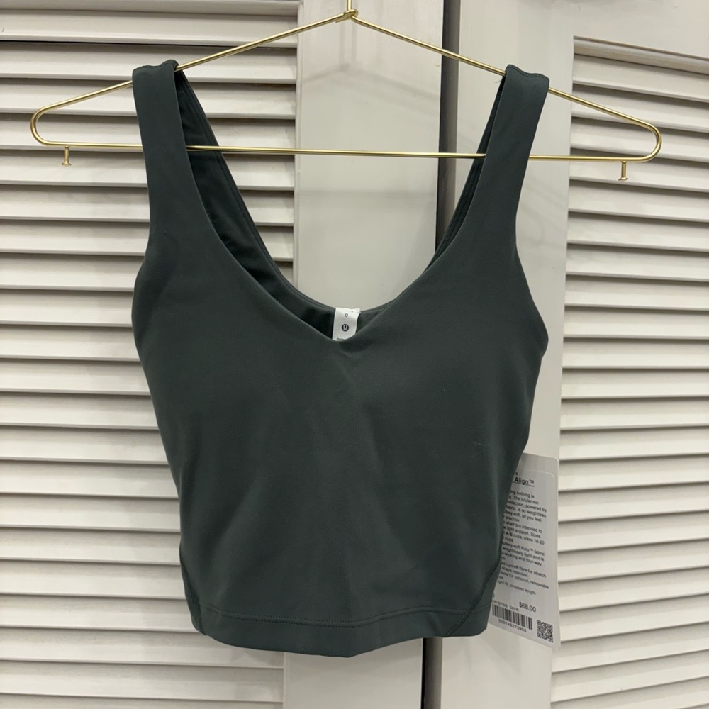 NWT lululemon Green Align Tank Top Size  0